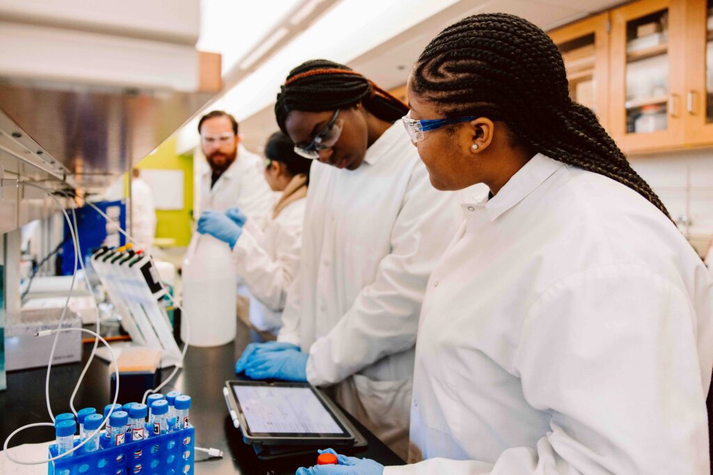 Faculty and Students in Lab - Providence College